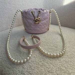 Chanel  mini pearl bucket bag